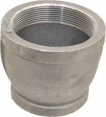 Made in USA - Size 4 x 3", Class 150, Malleable Iron Black Pipe Reducing Coupling - 150 psi, Threaded End Connection - Apex Tool & Supply