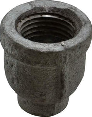 Made in USA - Class 150, 1/2 x 1/8" Galvanized Pipe Reducing Coupling - Threaded, Malleable Iron - Apex Tool & Supply