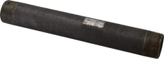 Made in USA - Schedule 40, 1-1/4" Diam x 11" Long Steel Black Pipe Nipple - Threaded - Apex Tool & Supply