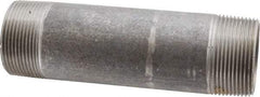 Made in USA - Schedule 40, 1-1/2" Diam x 6" Long Steel Black Pipe Nipple - Threaded - Apex Tool & Supply