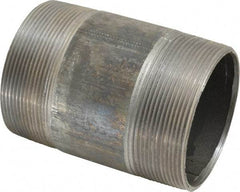 Made in USA - Schedule 40, 4" Diam x 6" Long Steel Black Pipe Nipple - Threaded - Apex Tool & Supply