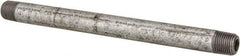 Made in USA - Schedule 40, 1-1/2 x 60" Galvanized Pipe Nipple - Threaded Steel - Apex Tool & Supply