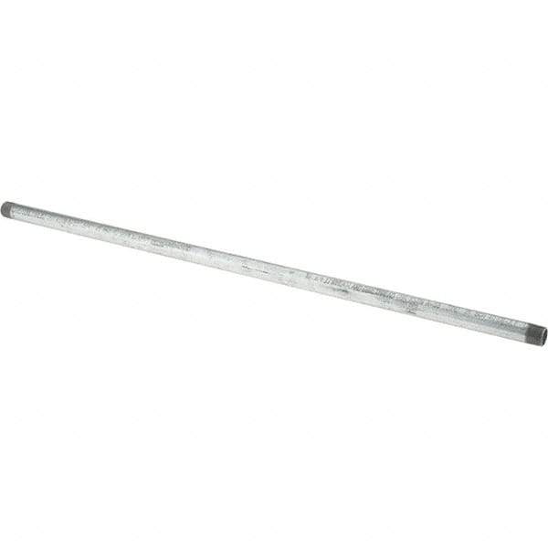 Made in USA - Schedule 40, 3/4 x 36" Galvanized Pipe Nipple - Threaded Steel - Apex Tool & Supply