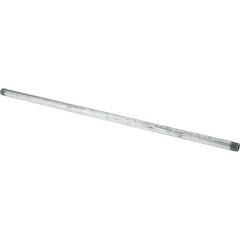 Made in USA - Schedule 40, 3/4 x 36" Galvanized Pipe Nipple - Threaded Steel - Apex Tool & Supply