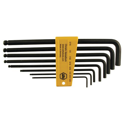 5/64-5/16 BALL END HEX L-KEY 8 PC ST - Apex Tool & Supply