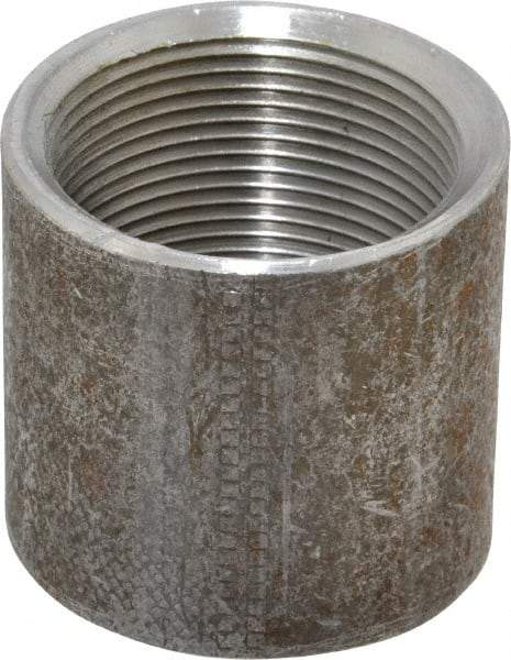 Made in USA - Size 1-1/2", Class 150, Malleable Iron Black Pipe Coupling - 150 psi, Threaded End Connection - Apex Tool & Supply