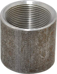 Made in USA - Size 1-1/2", Class 150, Malleable Iron Black Pipe Coupling - 150 psi, Threaded End Connection - Apex Tool & Supply