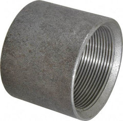 Made in USA - Size 2", Class 150, Malleable Iron Black Pipe Coupling - 150 psi, Threaded End Connection - Apex Tool & Supply