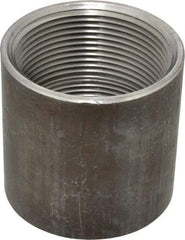Made in USA - Size 2-1/2", Class 150, Malleable Iron Black Pipe Coupling - 150 psi, Threaded End Connection - Apex Tool & Supply
