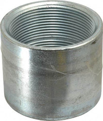 Made in USA - Class 150, 3" Galvanized Pipe Coupling - Threaded, Malleable Iron - Apex Tool & Supply