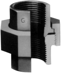 Made in USA - Size 4", Class 150, Malleable Iron Black Pipe Union - 150 psi, Threaded End Connection - Apex Tool & Supply