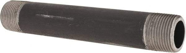 Made in USA - Schedule 80, 3/4" Diam x 6" Long Steel Black Pipe Nipple - Threaded - Apex Tool & Supply