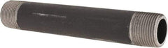 Made in USA - Schedule 80, 3/4" Diam x 6" Long Steel Black Pipe Nipple - Threaded - Apex Tool & Supply