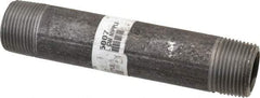 Made in USA - Schedule 80, 1" Diam x 6" Long Steel Black Pipe Nipple - Threaded - Apex Tool & Supply