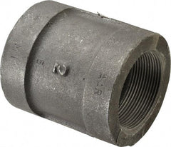 Made in USA - Size 2", Class 300, Malleable Iron Black Pipe Coupling - 300 psi, Threaded End Connection - Apex Tool & Supply