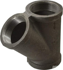 Made in USA - Size 2", Class 150, Malleable Iron Black Pipe 45° Lateral Y-Branch - 150 psi, Threaded End Connection - Apex Tool & Supply