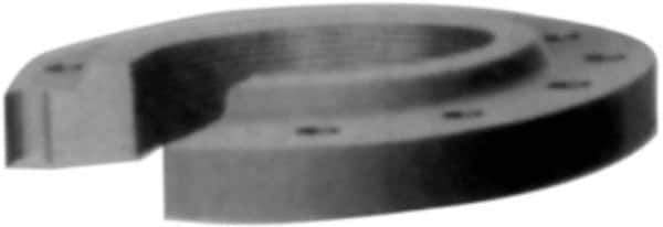 Made in USA - 4" Pipe, 10" OD, 1-3/4" Hub Length, Iron Threaded Pipe Flange - 5-3/4" Across Bolt Hole Centers, 7/8" Bolt Hole, 175 psi, Class 250 - Apex Tool & Supply