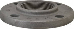 Made in USA - 3" Pipe, 7-1/2" OD, 1-3/16" Hub Length, Iron Threaded Pipe Flange - 4-1/4" Across Bolt Hole Centers, 7/8" Bolt Hole, 175 psi, Class 125 - Apex Tool & Supply