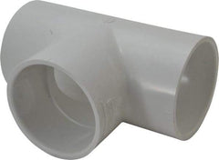 Value Collection - 3" PVC Plastic Pipe Tee - Schedule 40, Slip x Slip x Slip End Connections - Apex Tool & Supply