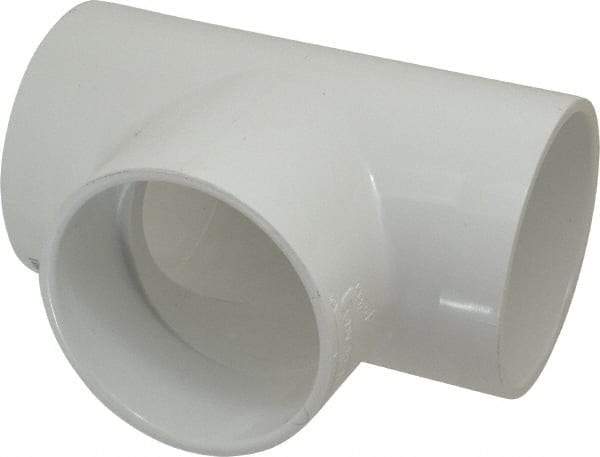 Value Collection - 4" PVC Plastic Pipe Tee - Schedule 40, Slip x Slip x Slip End Connections - Apex Tool & Supply