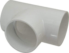 Value Collection - 4" PVC Plastic Pipe Tee - Schedule 40, Slip x Slip x Slip End Connections - Apex Tool & Supply