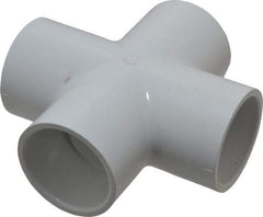Value Collection - 1-1/2" PVC Plastic Pipe Cross - Schedule 40, All Slip End Connections - Apex Tool & Supply