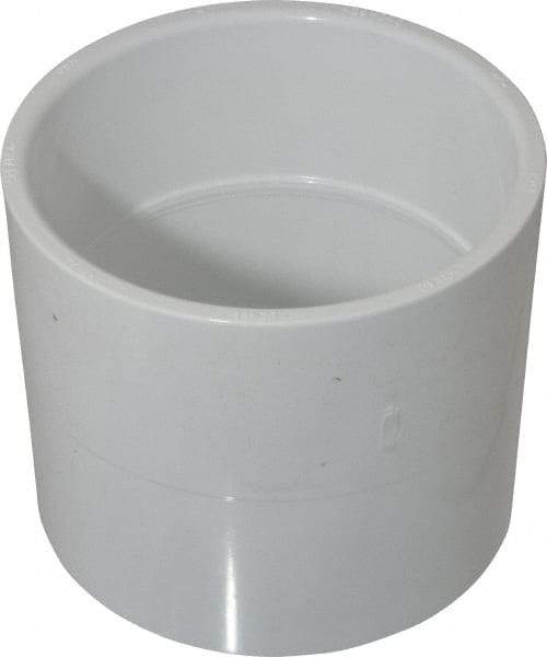 Value Collection - 4" PVC Plastic Pipe Coupling - Schedule 40, Slip x Slip End Connections - Apex Tool & Supply