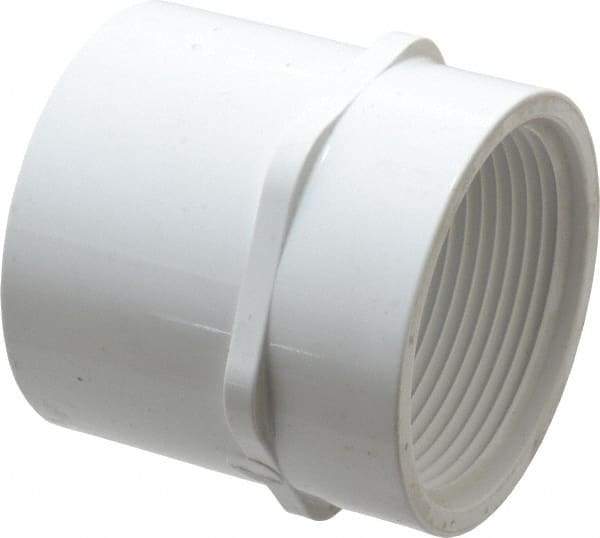 Value Collection - 2-1/2" PVC Plastic Pipe Female Adapter - Schedule 40, Slip x FIPT End Connections - Apex Tool & Supply