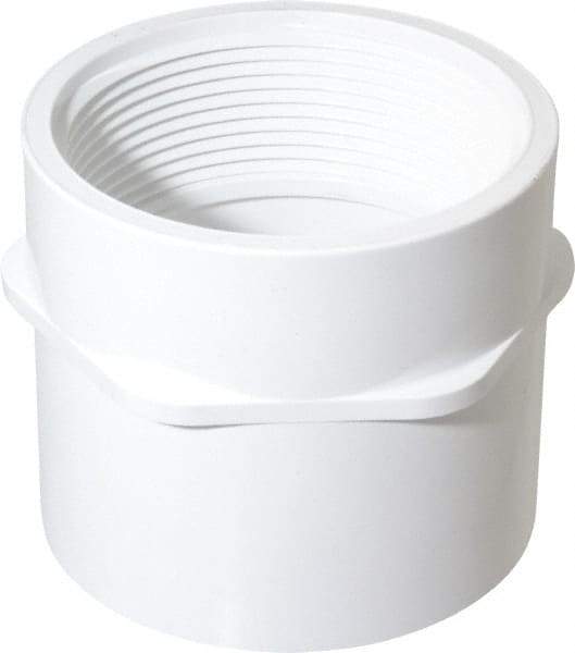 Value Collection - 3" PVC Plastic Pipe Female Adapter - Schedule 40, Slip x FIPT End Connections - Apex Tool & Supply