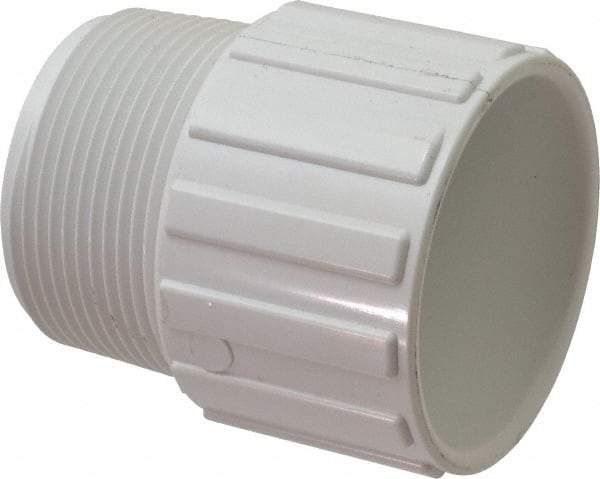 Value Collection - 2-1/2" PVC Plastic Pipe Male Adapter - Schedule 40, MIPT x Slip End Connections - Apex Tool & Supply