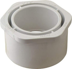 Value Collection - 3 x 2" PVC Plastic Pipe Bushing - Schedule 40, Spig x Slip End Connections - Apex Tool & Supply