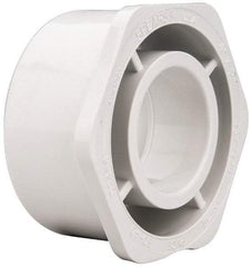 Value Collection - 4 x 2" PVC Plastic Pipe Bushing - Schedule 40, Spig x Slip End Connections - Apex Tool & Supply