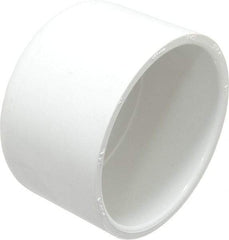 Value Collection - 3" PVC Plastic Pipe End Cap - Schedule 40, Slip End Connections - Apex Tool & Supply