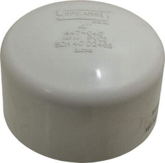 Value Collection - 4" PVC Plastic Pipe End Cap - Schedule 40, Slip End Connections - Apex Tool & Supply