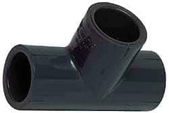 Value Collection - 1-1/2 x 1-1/2 x 1/2" PVC Plastic Pipe Tee - Schedule 40, Slip x Slip x FIPT End Connections - Apex Tool & Supply