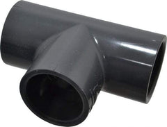 Value Collection - 1-1/4" PVC Plastic Pipe Tee - Schedule 80, Slip x Slip x Slip End Connections - Apex Tool & Supply