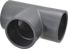 Value Collection - 3" PVC Plastic Pipe Tee - Schedule 80, Slip x Slip x Slip End Connections - Apex Tool & Supply