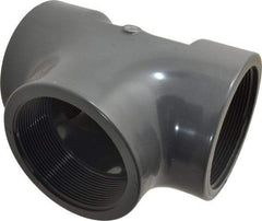 Value Collection - 4" PVC Plastic Pipe Tee - Schedule 80, FIPT x FIPT x FIPT End Connections - Apex Tool & Supply