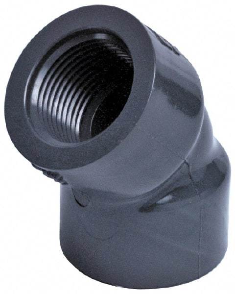 Value Collection - 6" CPVC Plastic Pipe 45° Elbow - Schedule 80, Slip x Slip End Connections - Apex Tool & Supply