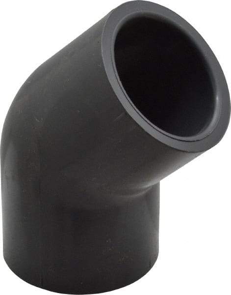 Value Collection - 1" PVC Plastic Pipe 45° Elbow - Schedule 80, Slip x Slip End Connections - Apex Tool & Supply