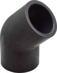 Value Collection - 1" PVC Plastic Pipe 45° Elbow - Schedule 80, Slip x Slip End Connections - Apex Tool & Supply