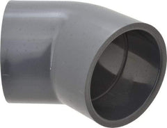 Value Collection - 3" PVC Plastic Pipe 45° Elbow - Schedule 80, Slip x Slip End Connections - Apex Tool & Supply