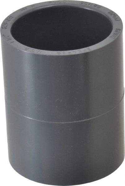 Value Collection - 1-1/2" PVC Plastic Pipe Coupling - Schedule 80, Slip x Slip End Connections - Apex Tool & Supply