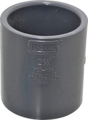 Value Collection - 2-1/2" PVC Plastic Pipe Coupling - Schedule 80, Slip x Slip End Connections - Apex Tool & Supply