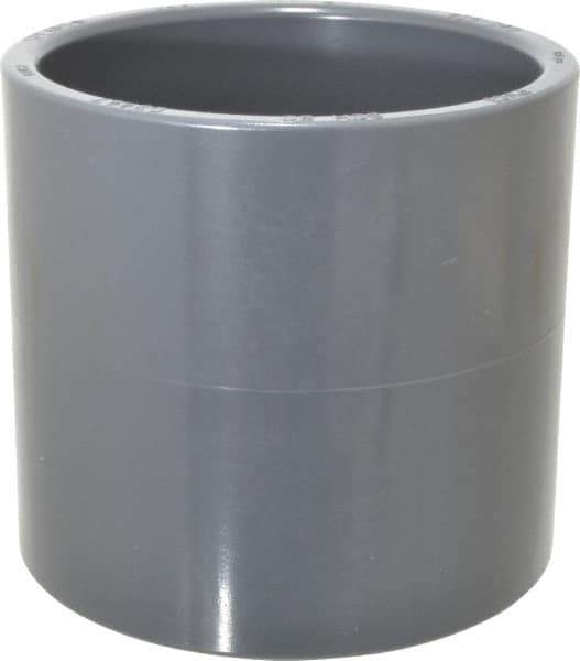 Value Collection - 4" PVC Plastic Pipe Coupling - Schedule 80, Slip x Slip End Connections - Apex Tool & Supply