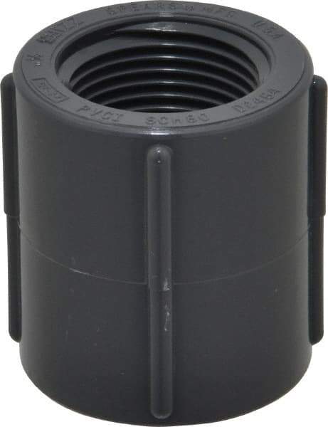 Value Collection - 3/4" PVC Plastic Pipe Coupling - Schedule 80, FIPT x FIPT End Connections - Apex Tool & Supply