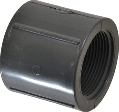 Value Collection - 1-1/2" PVC Plastic Pipe Coupling - Schedule 80, FIPT x FIPT End Connections - Apex Tool & Supply