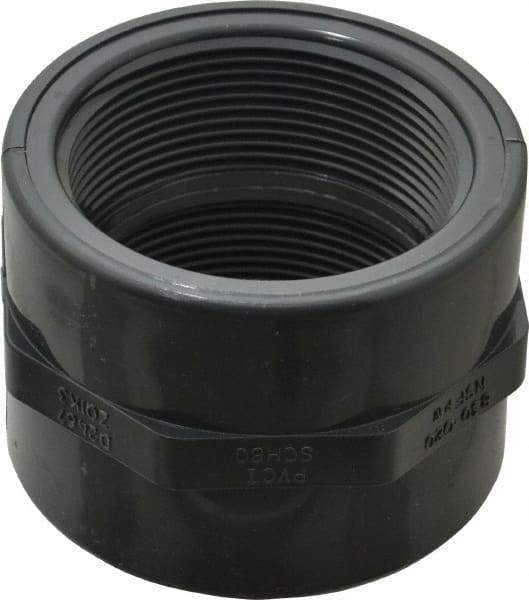 Value Collection - 2" PVC Plastic Pipe Coupling - Schedule 80, FIPT x FIPT End Connections - Apex Tool & Supply