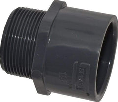 Value Collection - 1-1/2" PVC Plastic Pipe Male Adapter - Schedule 80, Slip x MIPT End Connections - Apex Tool & Supply