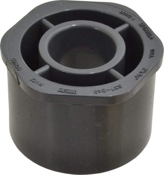 Value Collection - 2 x 3/4" PVC Plastic Pipe Bushing - Schedule 80, Spig x Slip End Connections - Apex Tool & Supply